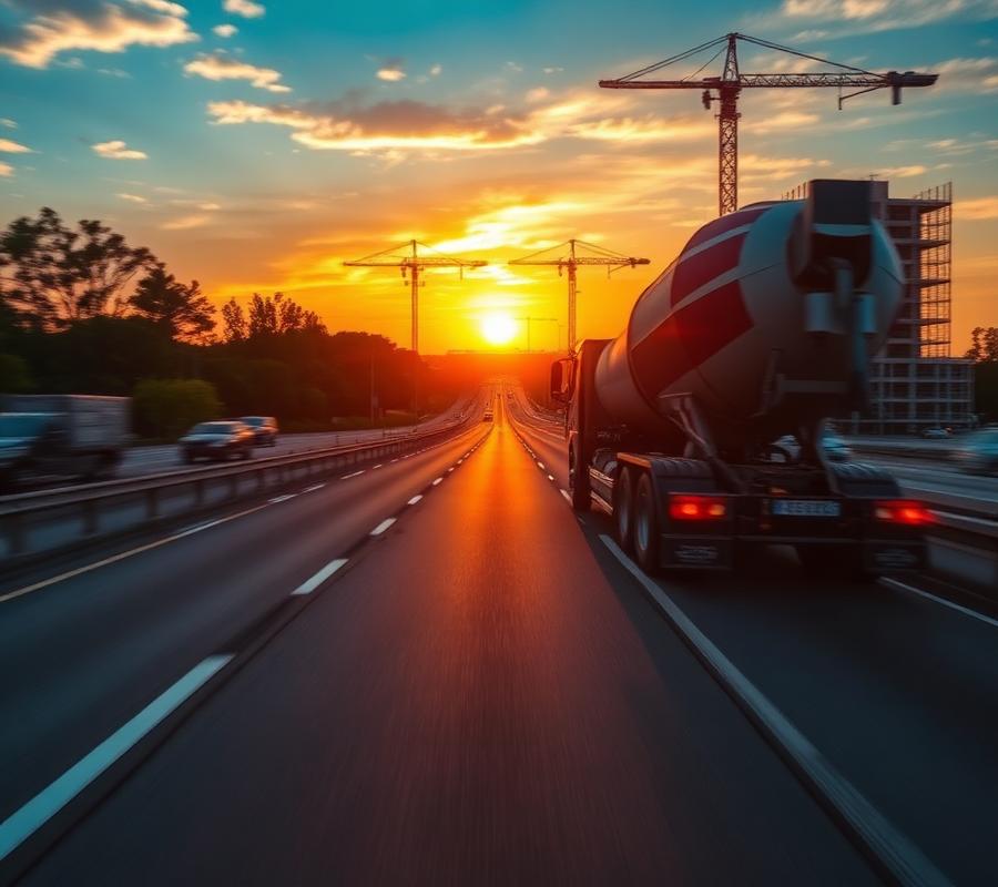 Mixer on highway